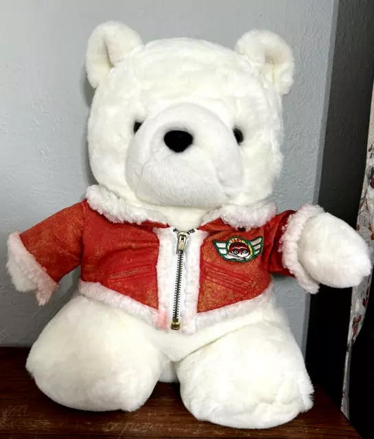 1987 DAYTON HUDSON Christmas AVIATOR/PILOT SANTA BEAR with Aviator Jacket