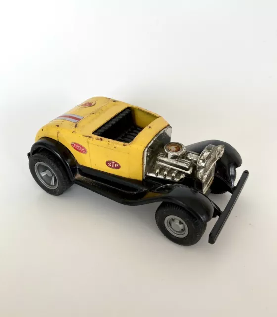 Vintage Tonka Pressed Steel MOD ROD No. 450 Ford Model A Yellow Black Car Toy