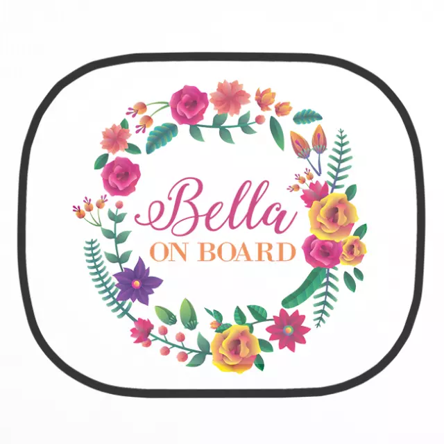 Personalisierter Blumenkranz Auto Sonnenschirm Kinder Kleinkind Kinder Sonnencreme