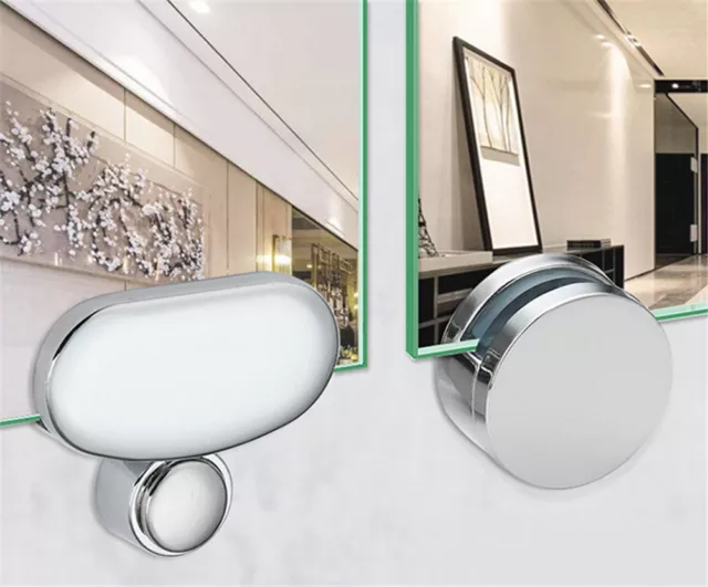 Espejo de baño vidrio accesorio fijo placa publicitaria abrazadera de vidrio fijo CliAGH7