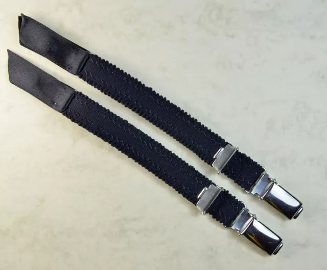 Straps, Strapsbänder 1,5cm breit mit Strumpfhalter und Hosenträgerclip