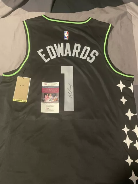 Anthony Edwards Signed Nike Jersey JSA Authentic Auto Timberwolves