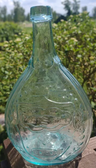 Union A.R.S. Mosonic Eagle Calabash OPEN PONTIL 1850'S Near Mint Nice Bottle