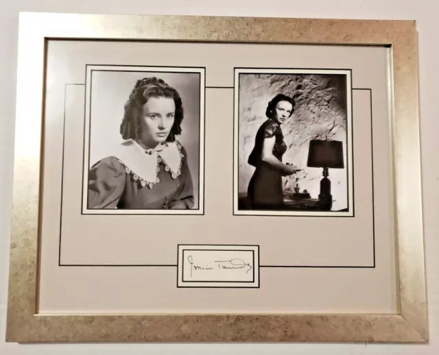 Golden Globe Award Winner Jessica Tandy Photos Signature Framed Mid Century Art