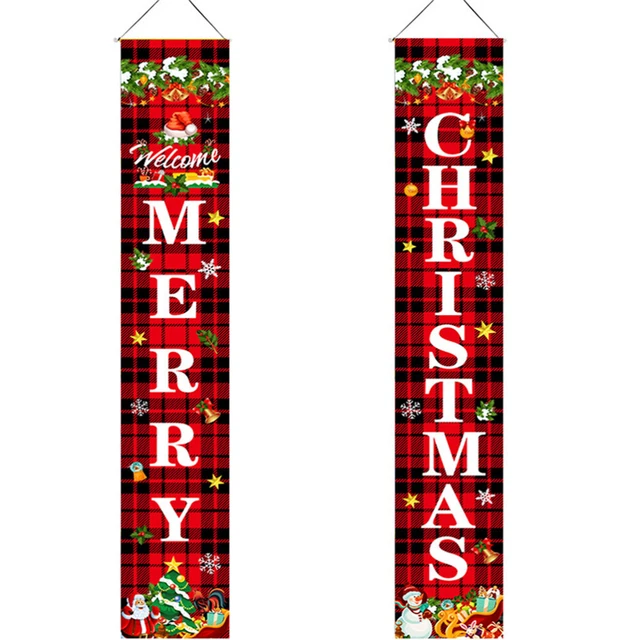Weihnachtspaare Frohe Weihnachten-Banner Dekor Weihnachtsdeko