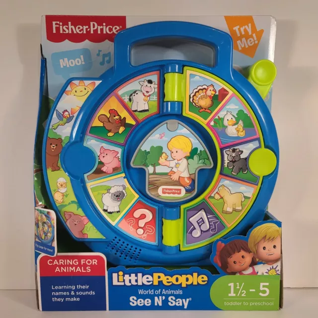 Fisher Price Little People World Of Animals See'n Say Teach Audio Kids NEW NIB