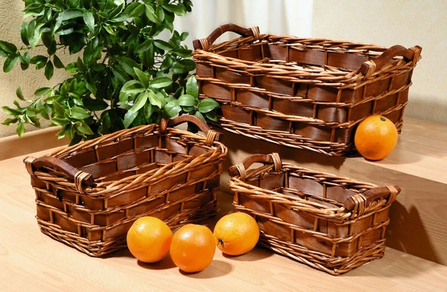 Füllkorb " Spanstreifen ",Piccolo Cesto Intessuto Natura Bügel Acquisto