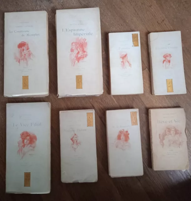 Collection Nymphée 'lotus Bleu' Édition Borel Fin 19e Siècle Lot de 8 livres