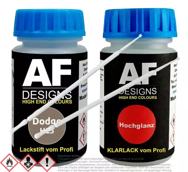 Für Dodge HL5 Medium Frost Beige Lackstift Klarlack Lacktupfer Autolack Set