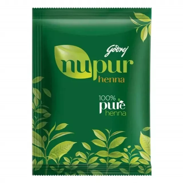 Godrej nupur natuur mehndi met goedheid van 9 kruiden 2 X 140g 100% reines Henna