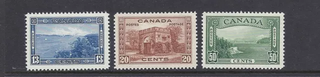 Canada 1937-38 (Sg 364-66 Halifax / Vancouver Harbors Et Fort Garry ) VF MNH