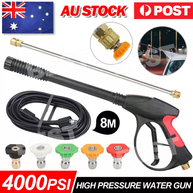 High Pressure Washer Spray Gun Wand Lance Kit Garden Car Water Cleaner +8m Hose