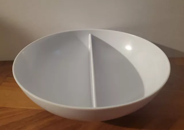 Vintage Texas Ware Melmac Divided Serving Bowl Melamine #108 White 8"