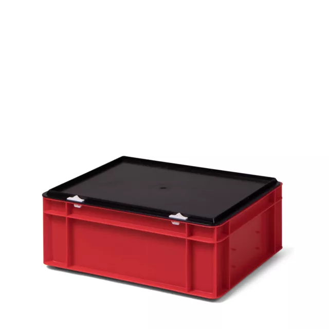 Bekaform Stapelbox 41x34,5x24 cm Aufbewahrungsbox 2 Griffe grau, rot, blau,  grün