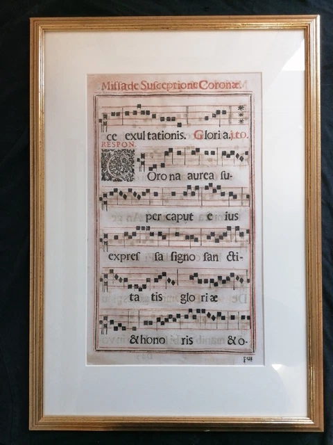 Antiphonar Antik Hochwertig Gerahmt vermutlich 18. Jhd oder früher