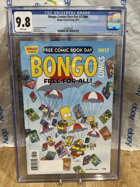 Bongo Comics Free-For-All 2017 CGC 9.8 NM/M Bart Lisa Comic Book Guy Futurama