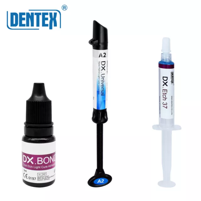 Dentex Dental Cure Light Universal Composite Resin/Adhesive Bonding/Etch Gel Kit