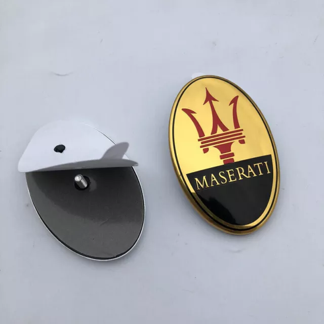 For Maserati Quattroporte Levante Ghibli GranTurismo Car Front Hood Emblem Badge