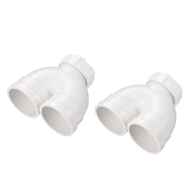 Eau Tuyau Forme U Coude 50mm ID Tube Plomberie Connecteur Adaptateur Kit 2