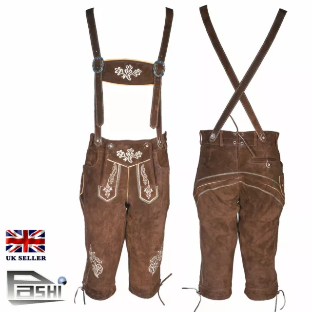 Trachten Lederhosen Oktoberfest Beerfest German Dress Knee Length Waist [UK 32"]