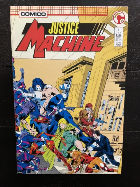 JUSTICE MACHINE #1. Comico Copper Age Comics. Tony Isabella. Free Shipping. Key