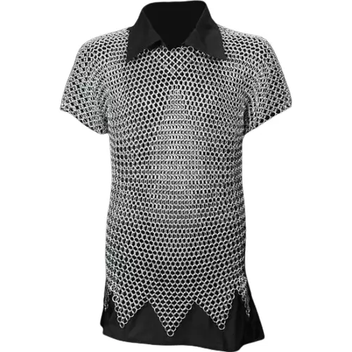 Medium Size Aluminum Chainmail Shirt Butted Medieval Chain mail Armor Haubergeon