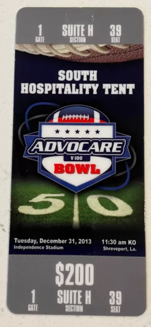 Advocare 2013 V100 Bowl Tickets and Plastic Hospitality Tent Pass UNUSED BC Ariz 2