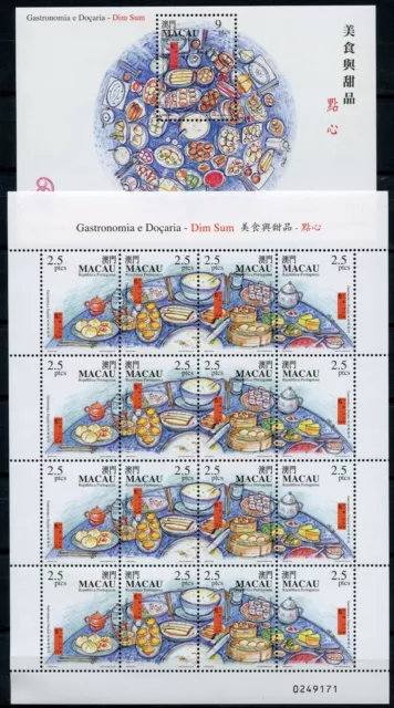 Macau Macao 1999 Gastronomie Speisen Essen Gastronomy 1042-1045 KLB Block 69 MNH