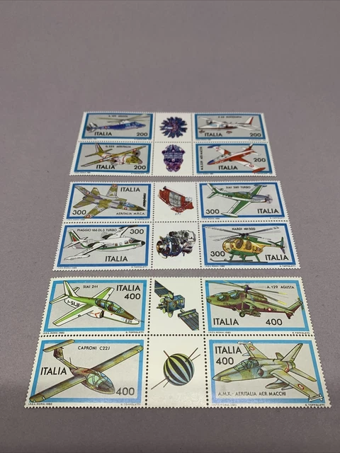 aerei italia airplanes helicopters 1981 - 1983 12 stamps