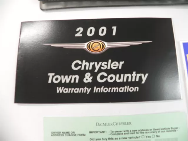 2001 Chrysler Town And Country Warranty Information | +Other Paper Work 2