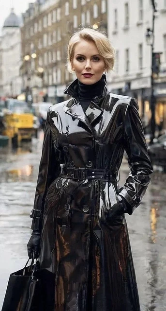 Pvc vinyl trench coat on sale