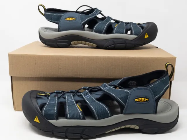 [B-Grade] Keen Newport H2 Closed Toe Water Sandals Navy Blue Gray Men's