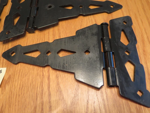 T Strap Barn Door Gate Shed Hinges 10.5" x 7.75" Set of Four Salvage Vintage 13