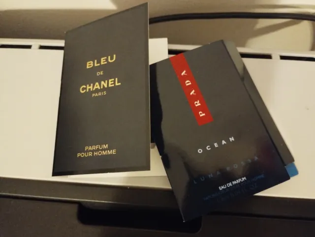 Prada Ocean EDP & CHANEL Bleu De Chanel Perfum Pour Homme Sample spraysx2
