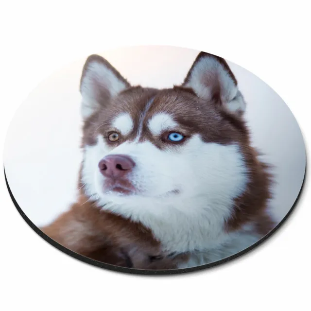 Round Mouse Mat - Siberian Husky Dog Puppy Fun Office Gift #2696