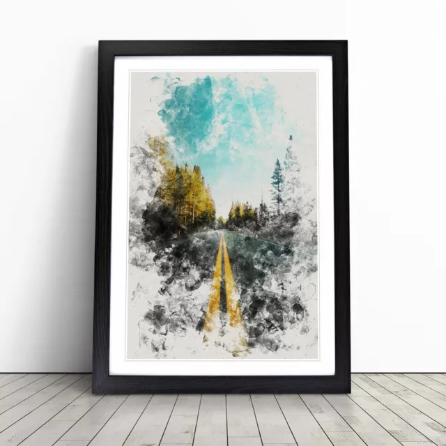 Road Through Yosemite National Park Wall Art Print Framed Canvas Picture Poster