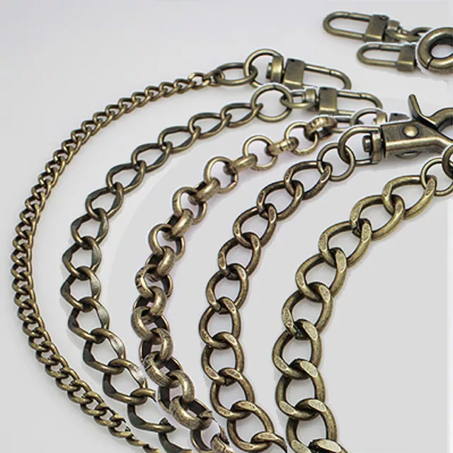 Bag metal chain strap antique-gold shoulder strap handbag purse handle