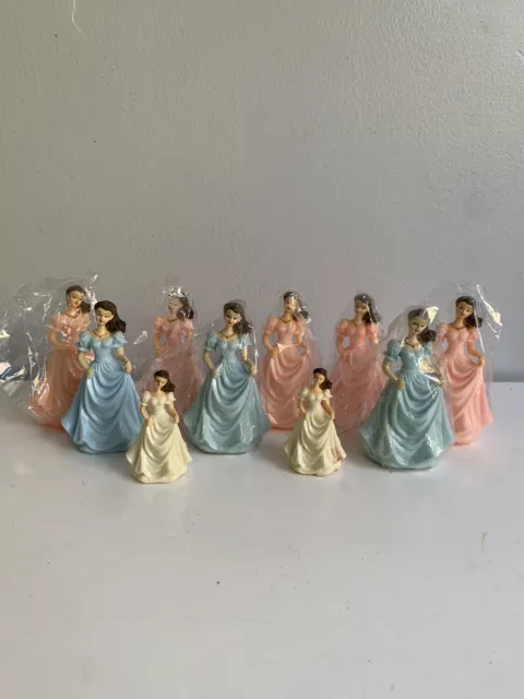 Vntg Wedding Cake Cupcake Toppers Figures Bridesmaids Dancing Ladies China