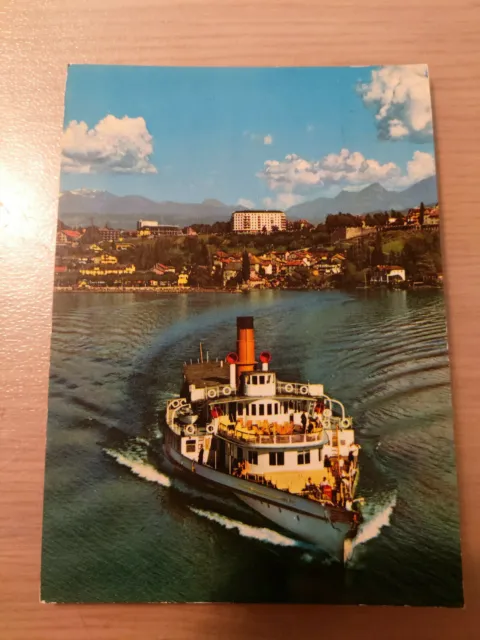 Postkarte Le Lac Leman France Suisse Croisiere sur le Lac Frankreich 27.06.1972