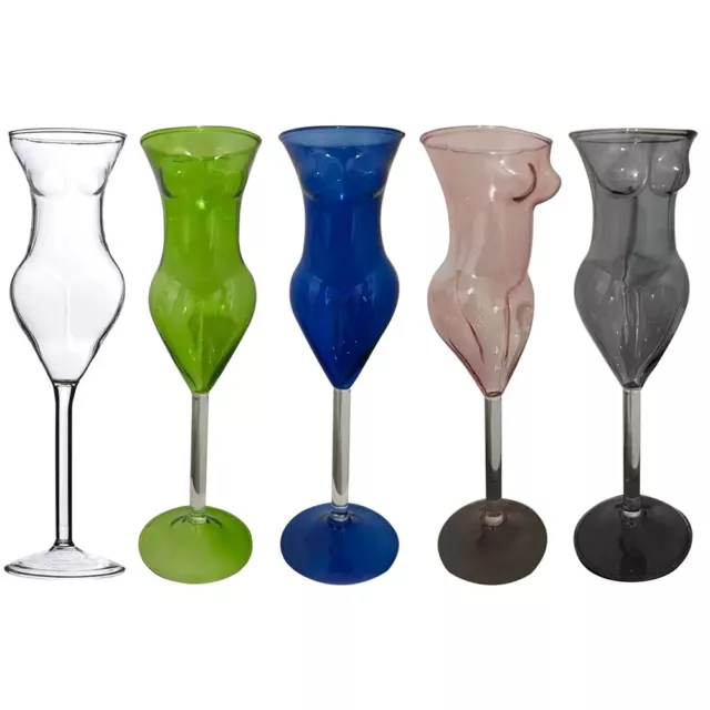 Novelty 200ML Body Shaped Wine Glass Cocktail Drinking Glasses Club Party Goblet