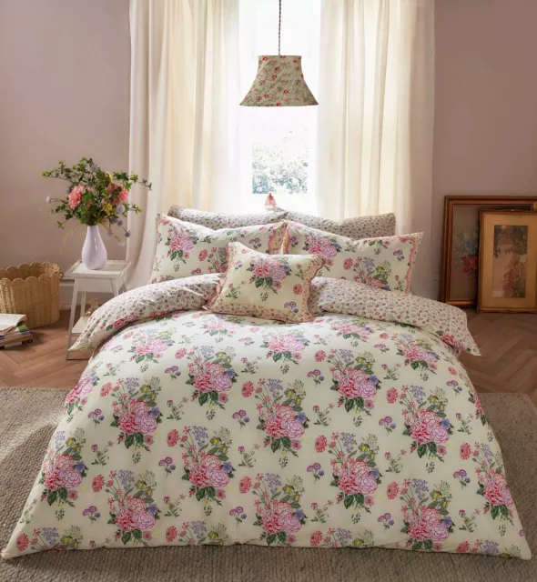 Cath Kidston Floral Fields Lemon Bedding Duvet Cover Set & Pillowcases