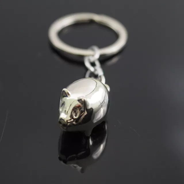 Cute Pig Chrome Charm Pendant Keychain Key Chain Love Gift