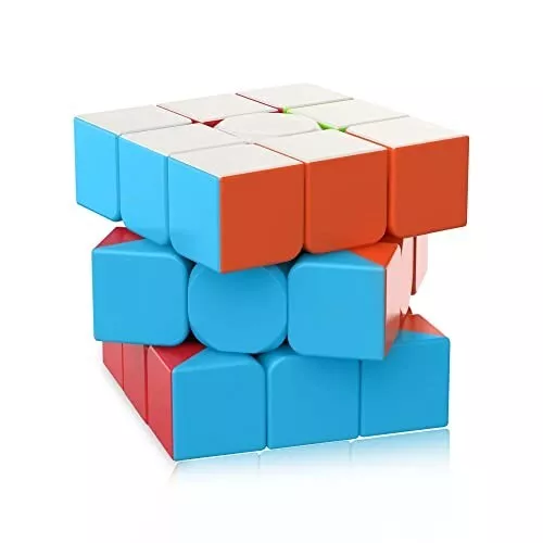 Rubik's Cube 3 x 3 Speed Cube Stickerless Fast Smooth Toy Brain Teaser  for Kids