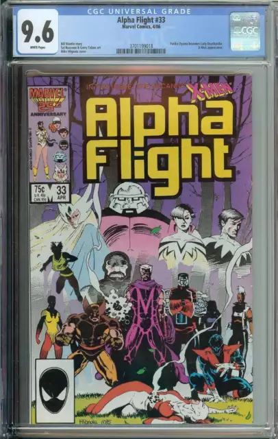 Alpha Flight #33 CGC 9.6 1st App Yuriko Oyama As Lady Deathstrike