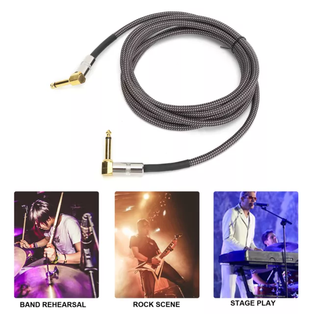 (JD6215) Cable antioxidante para guitarra BROLEO 6,35 mm flexible para alimentación