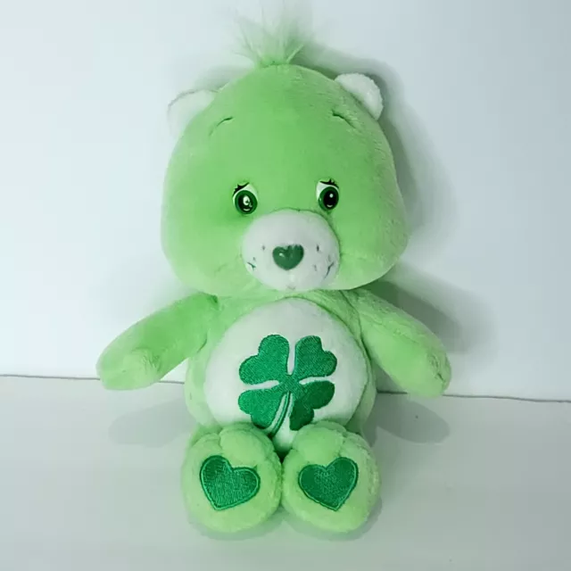 Care Bear Good Luck Plush 8" Stuffed Animal 2003 Green Shamrock Toy