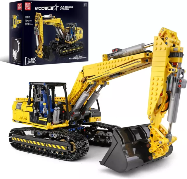 Mould King 13112 Excavator RC Truck Building Block Remote Control Kit Kids