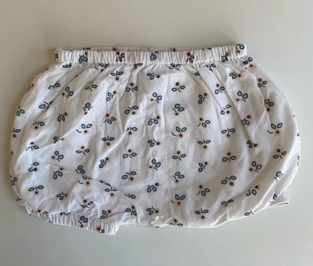 Seed baby girl size 6-12 months white bloomers shorts pink floral, VGUC