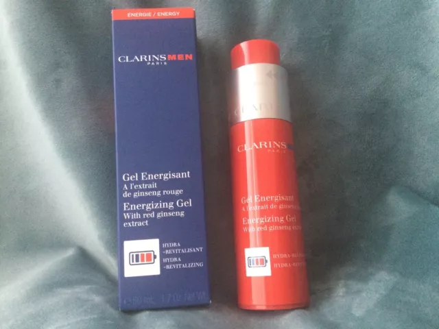 Clarins Men Energizing Gel with Red Ginseng Extract - 50ml - Full Size - BNIB