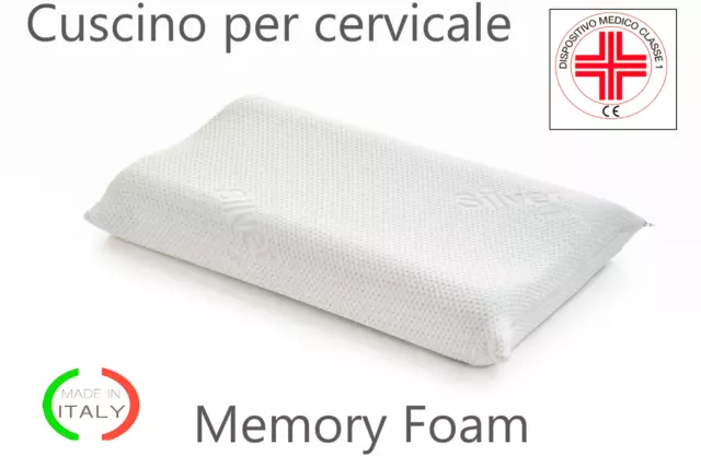 CUSCINO PER CERVICALE Guanciale Memory Foam Antirussamento Silver/Aloe Vera  EUR 11,90 - PicClick IT
